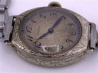 1921 ELGIN WATCH CO Lady's Wristwatch LADY ELGIN 444 18K White Gold 5dwt